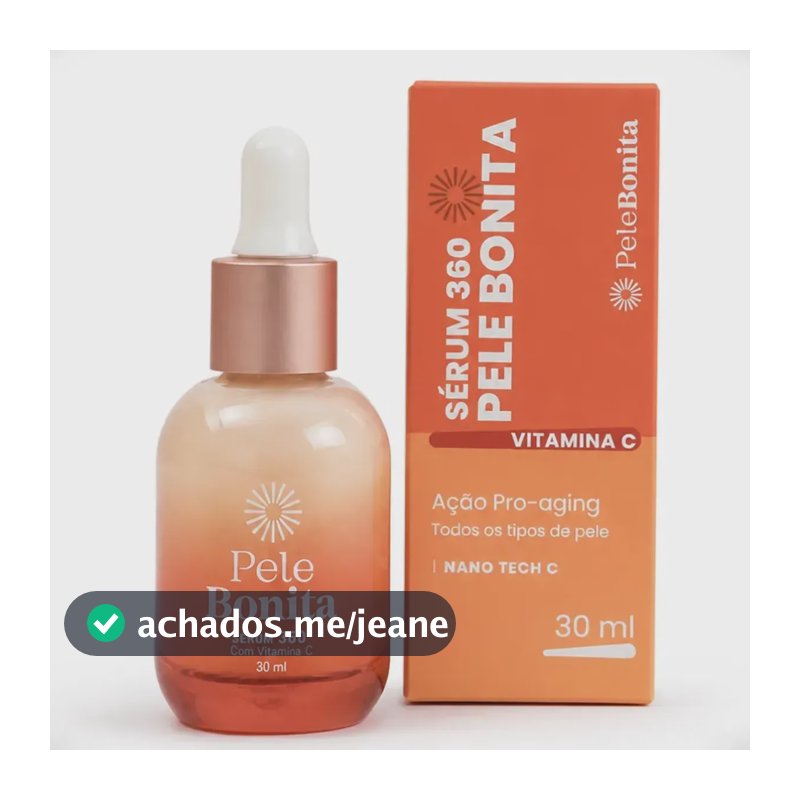 Sérum 360 Vitamina C Clareador Antirruga Lifting Facial 30ml Momento de aplicação Dia/Noite Tipo de pele Todo tipo de pele