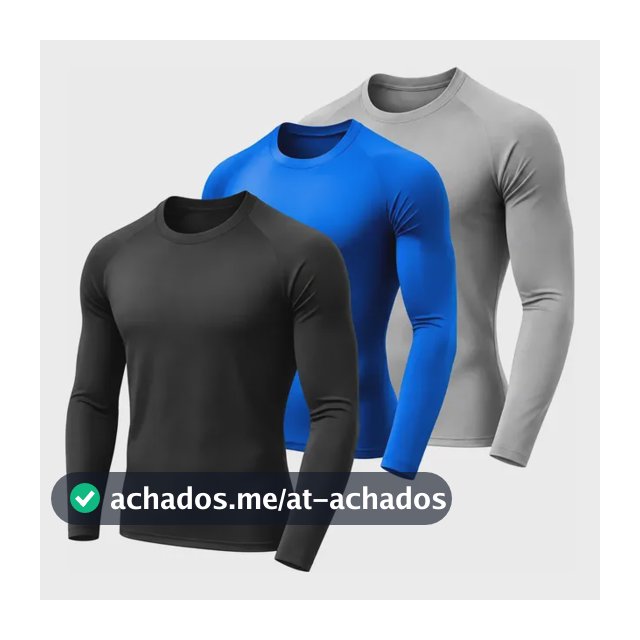 Kit 3 Camisa Proteção Uv  Masculina Segunda Pele Sol