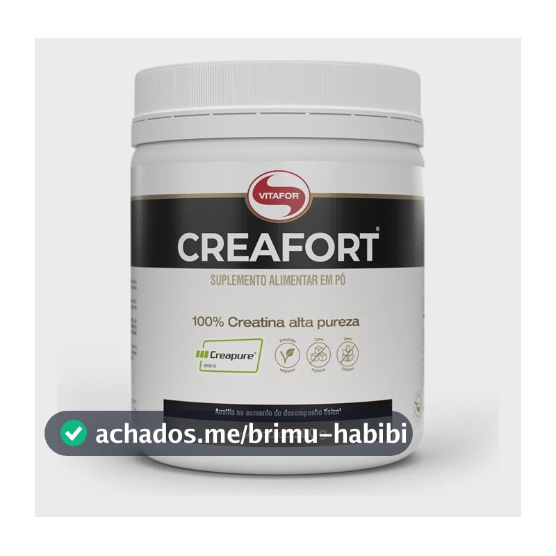 Creatina Monohidratada Creafort Sem Sabor 300g Vitafor Sem Sabor