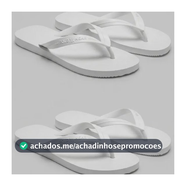 Kit 2 Chinelos Antiderrapantes Polo Wear Original Branco 43/44