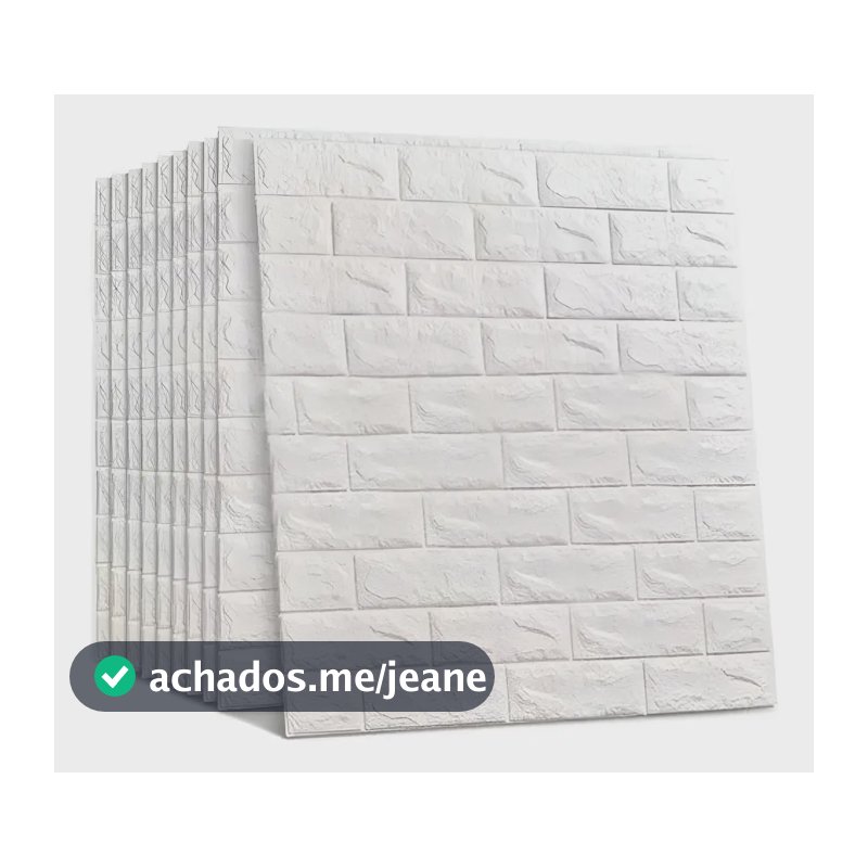 10 Placas Auto Adesivas Colaí Adesivo Decorado Banheiro 3d Papel Parede Tijolinho Branco