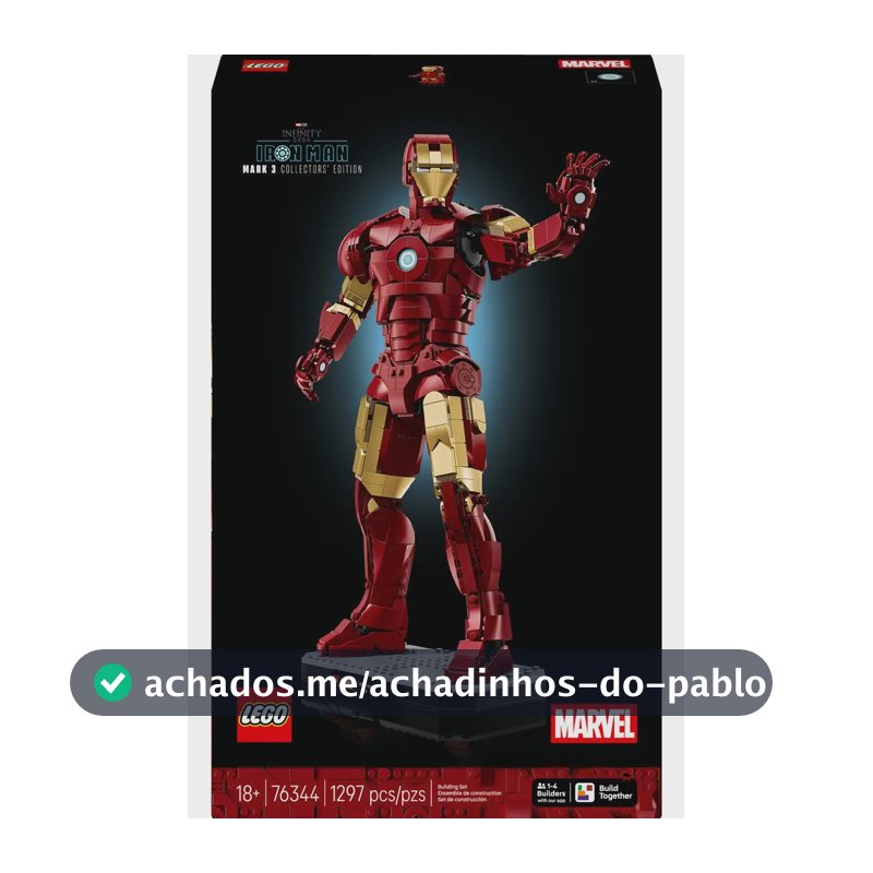 Lego Marvel Homem De Ferro Mark 3 Edição Colecionador 76344