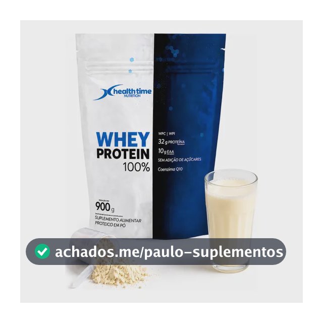 Whey Protein 100% Zero Açúcar Isolado Sem Glúten 900g Healt
