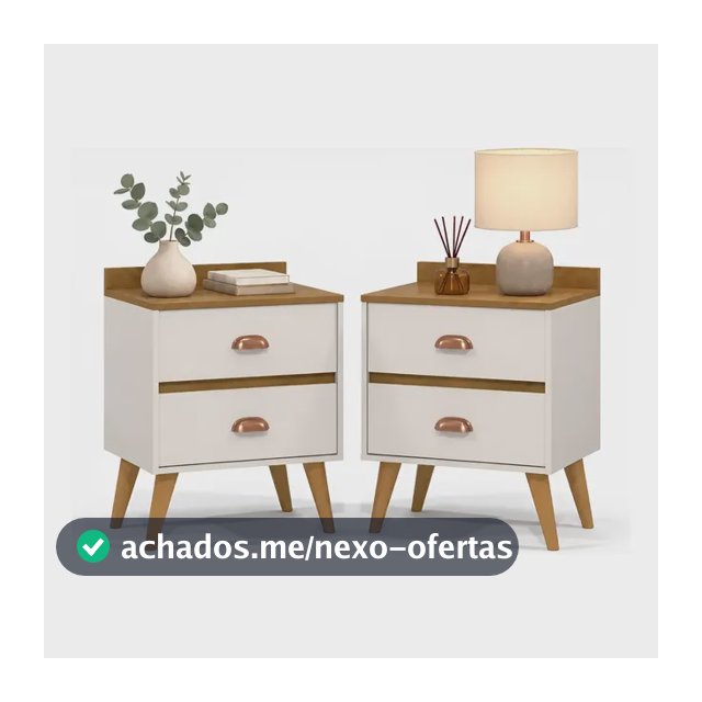 Kit 2 Mesas De Cabeceira Retrô Para Cama E Quarto Com Pés