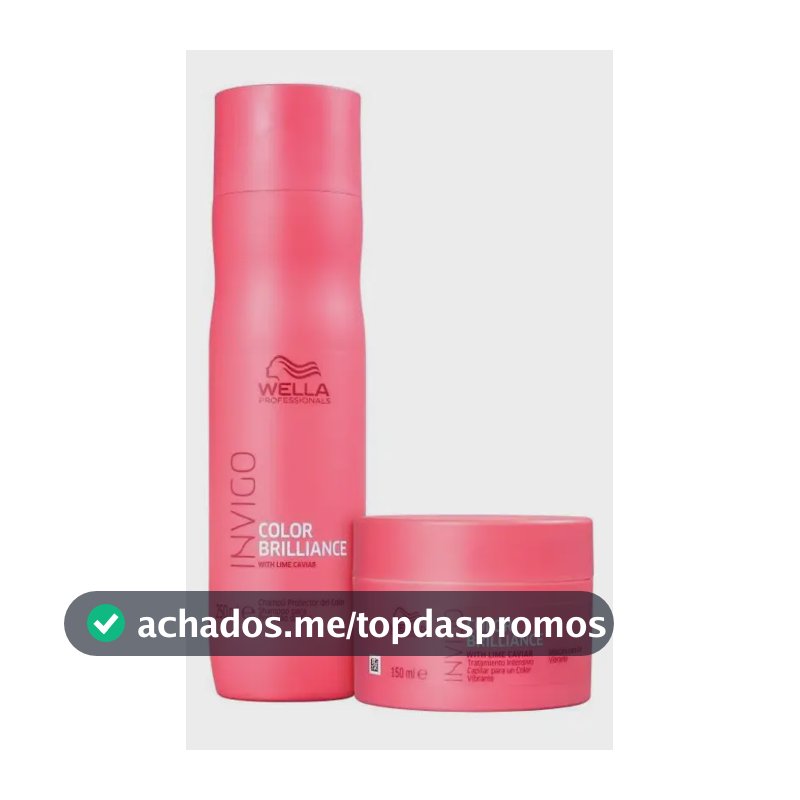 Kit Wella Invigo Color Brilliance: Shampoo 250ml e Máscara 150ml para Cabelos Coloridos