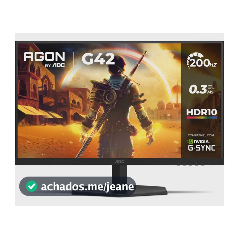 Monitor Gamer AOC AGON G42 27" 200Hz 0,3ms IPS HDR10 NVIDIA G-Sync 27G42HE