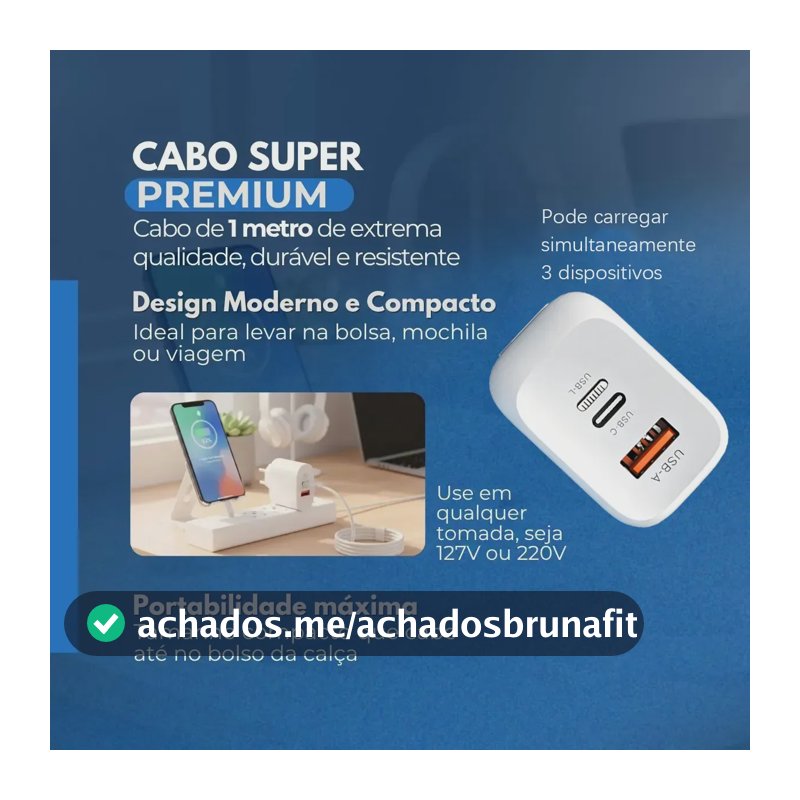 Carregador Turbo Portátil 200w,Carregamento Super Rápido,Carregador Celular Rapido,Carregador Turbo Usb-c,Fonte Bivolt 110v/220v,Carregamento Rápido Fast Charge, Ideal Para Celular, Tablet E Notebook