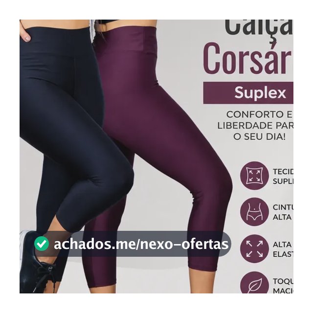 Kit 3 Calça Leg Corsario Fitness Sulplex Feminina Academia