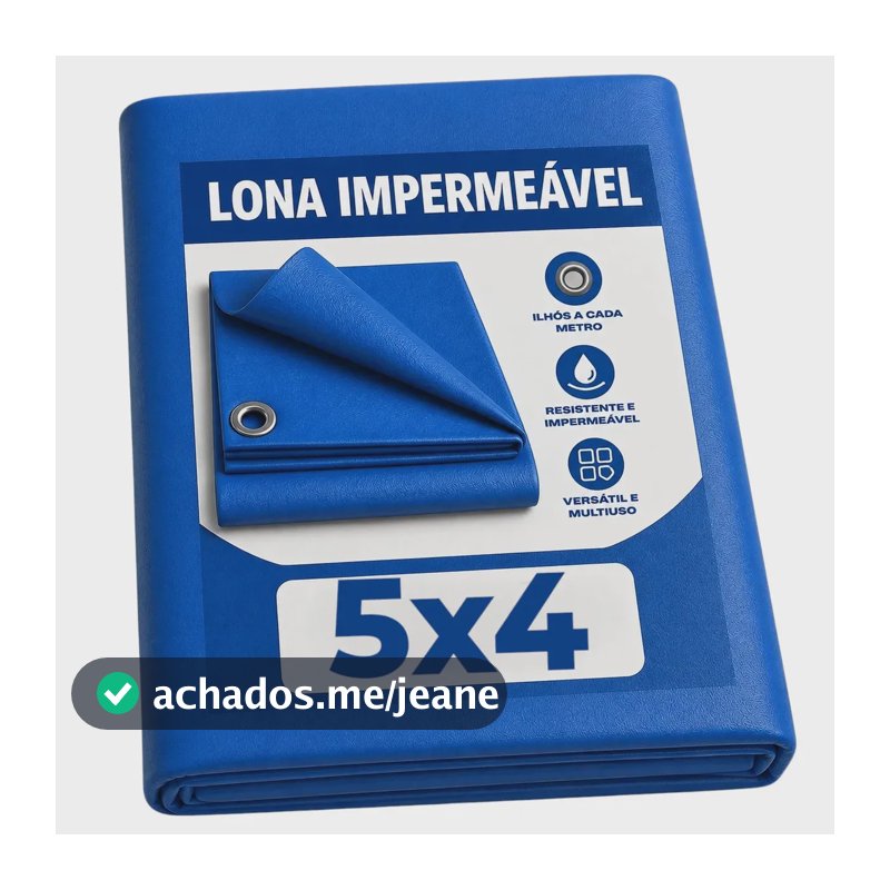 Lona Plástica Azul 5x4 Impermeável Reforçada Multiuso Proteção UV Com Ilhós Para Cobertura Piscina Telhado Camping Lonas Online
