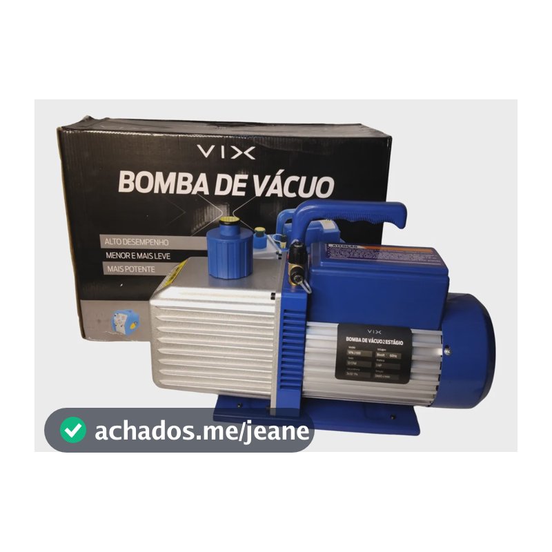 Bomba De Vácuo Vix 12 Cfm Duplo Estágio Bivolt Vpa2100 127/220v