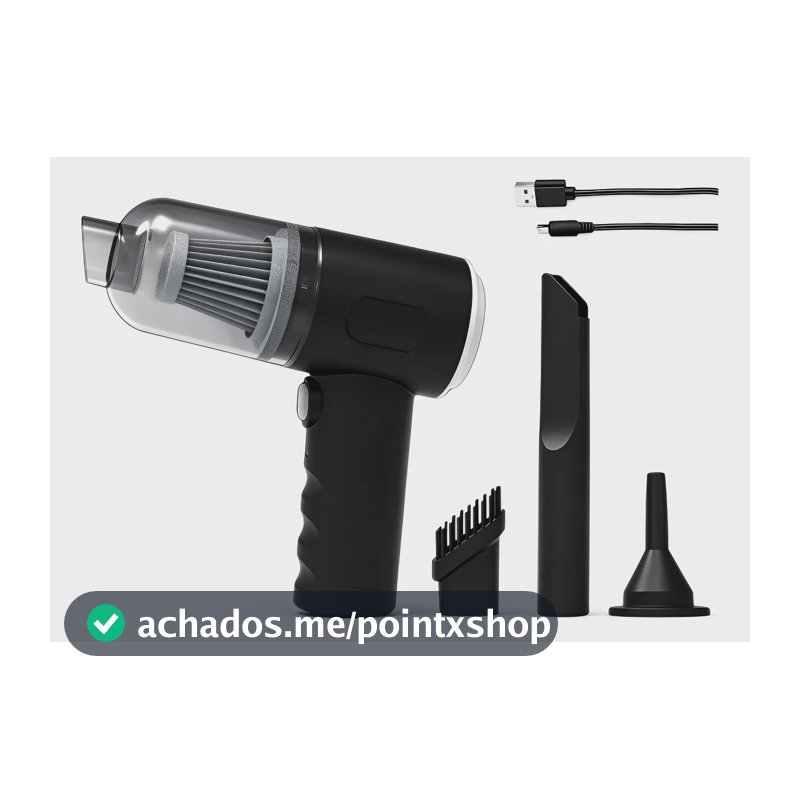 Aspirador De Pó 4em1 Soprador Portátil Usb Recarregável Refi