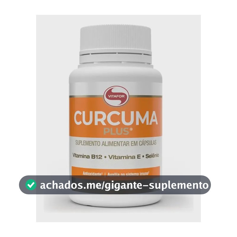 Cúrcuma Vitafor em cápsula Sem sabor x 45g de 60 un
