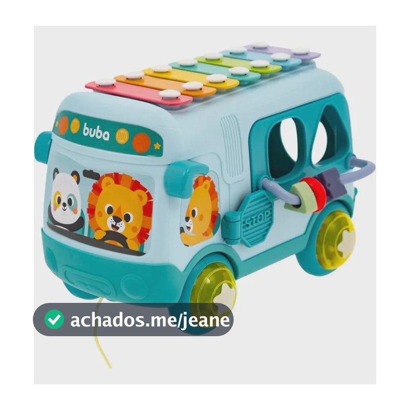 Ônibus De Atividades Para Crianças Buba Bichinhos Verde Multicor