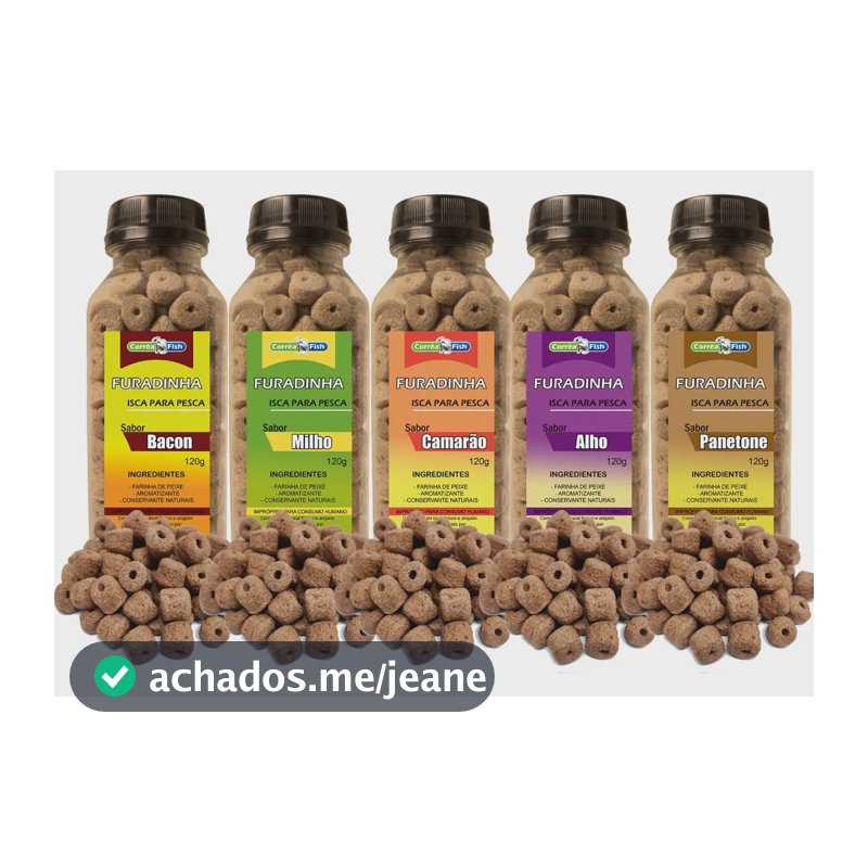 Ração Acquamil Furadinha Para Pesca 5 Unidades De 300 Ml