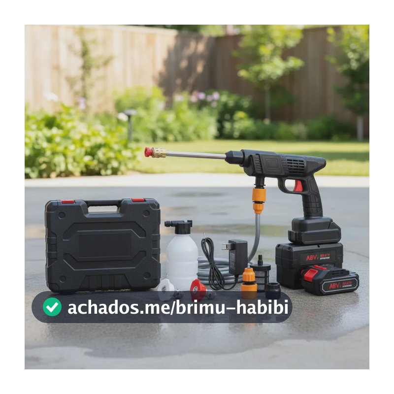 Lavadora Potente Portátil 2 Baterias Preto 110/220v 48v Preto 127/220v