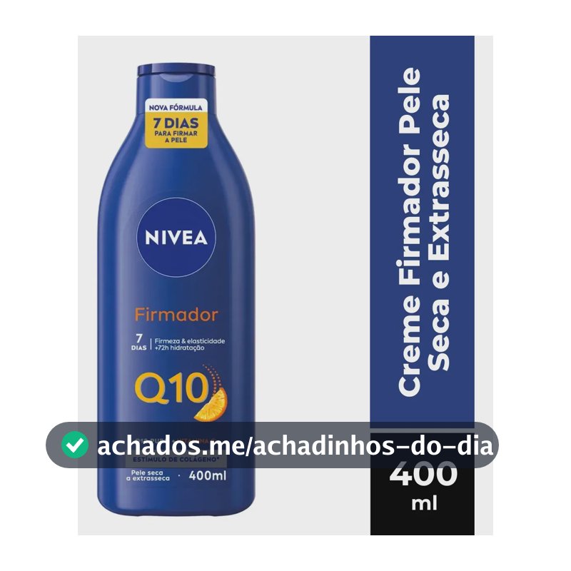 Nivea Loção Hidratante Firmador Q10 + Vitamina C 400ml, Hidratação Intensa 72h, Pele Firme E Elasticidade, Corporal, Pele Seca E Extrasseca Notas Cítricas