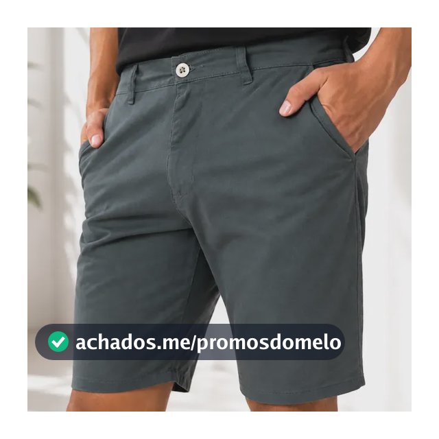 Bermuda Masculina Chino Alfaiataria Slim Conforto Premium