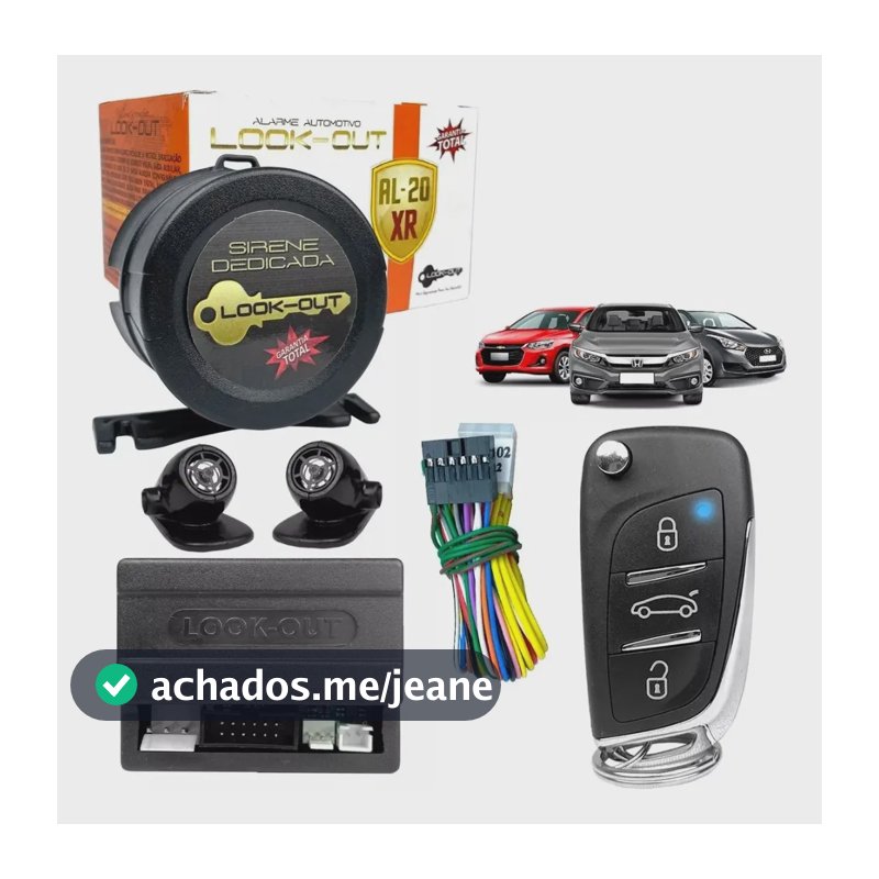 Alarme Automotivo Al 20xr Com 1 Controle Chave Canivete.