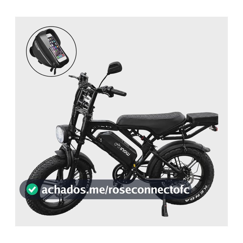 Bicicleta Elétrica Inow V20 Brake Pro Autopropelido Bike Preto 20