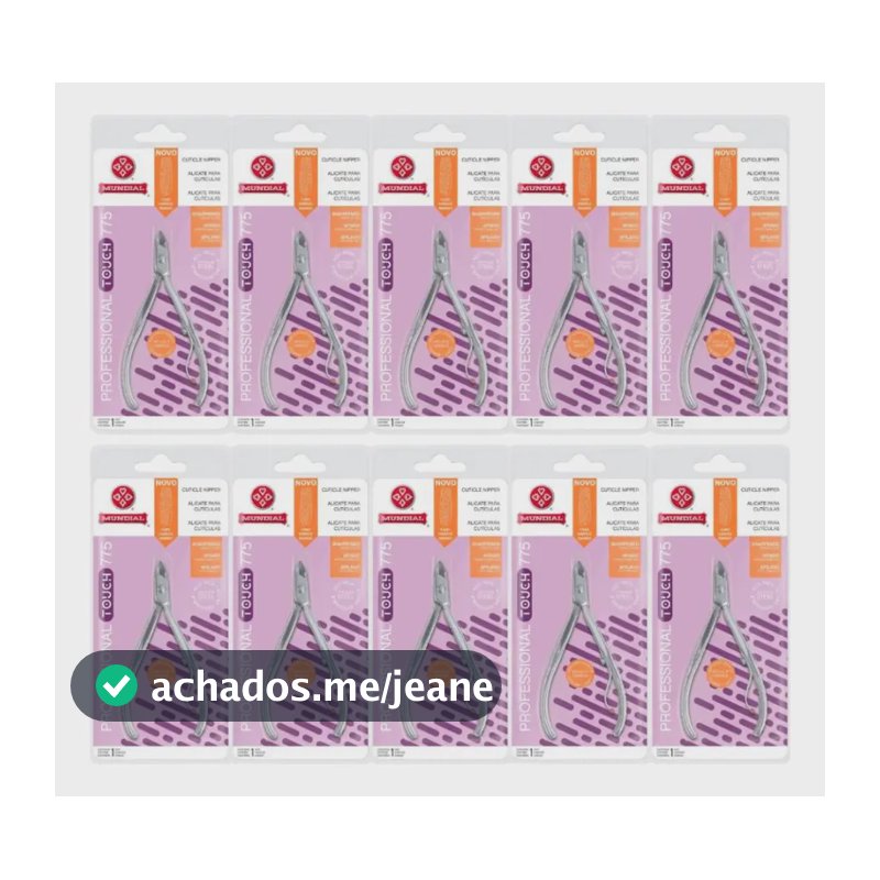 Alicate Cuticula 775 Professional Touch Mundial Aço Inox Cor Prateado
