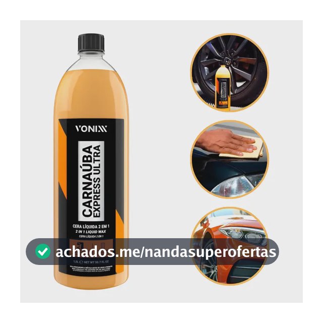 Vonixx Automotiva Cera Diluir Carnaúba Express Ultra De 1.5l