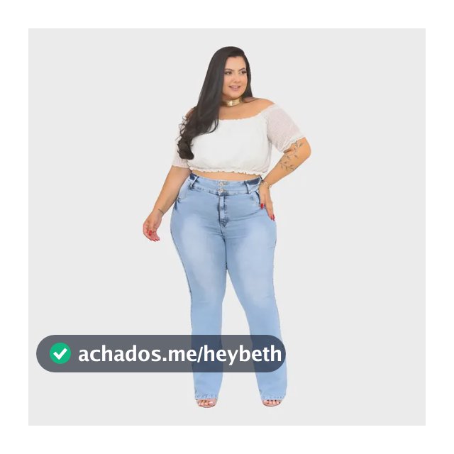 Calça Jeans Feminina Flare Cintura Alta Plus Size Dois Botão