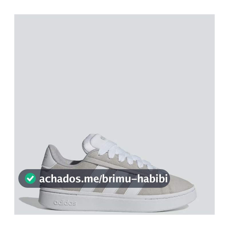 Tênis Masculino Grand Court Alpha 00s adidas Grey Two / Cloud White / Grey Two Liso 40 Br