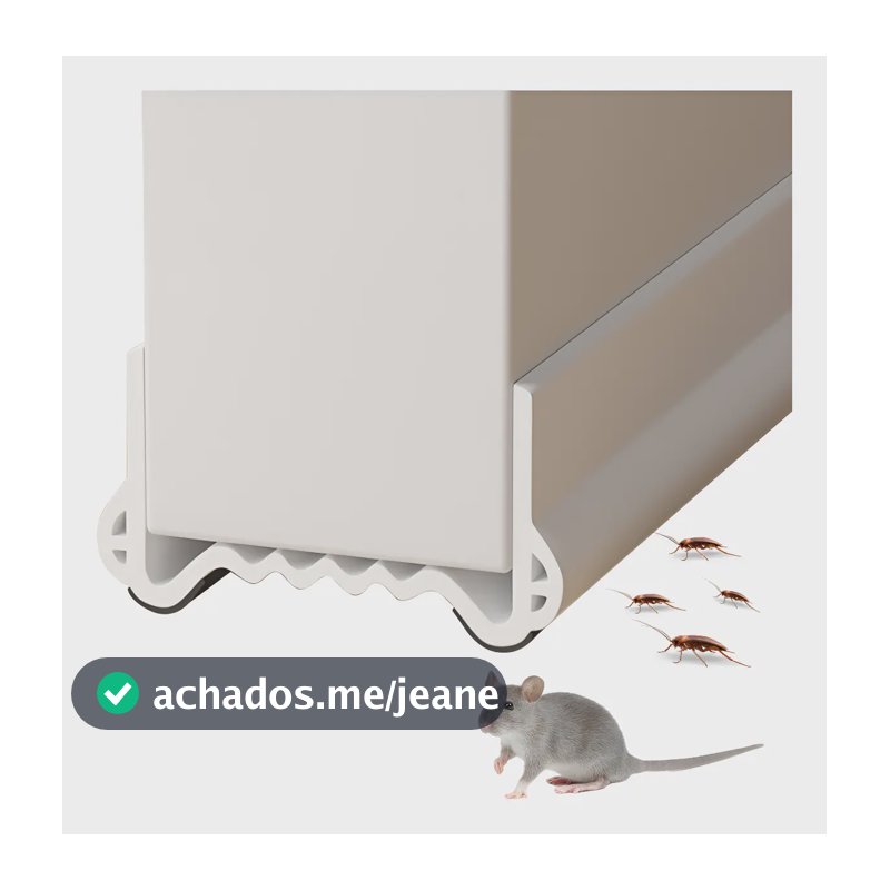 Isolador De Porta Com Vedação Térmica E Anti Poeira Cor Branco 4.5cm
