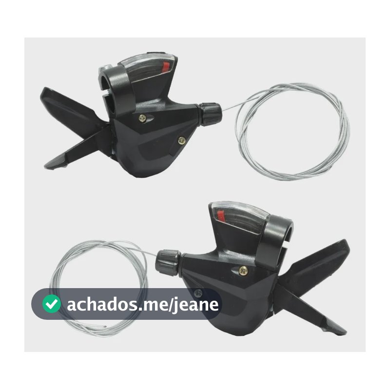 Passador Trocador Bike Marcha Preto S/ Manete 3v 7v 8v 9v Preto 21v