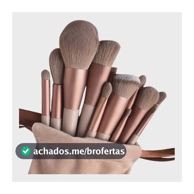 Kit Pincel De Maquiagem Com 13 Unidades Sombra Blush Cor Marrom