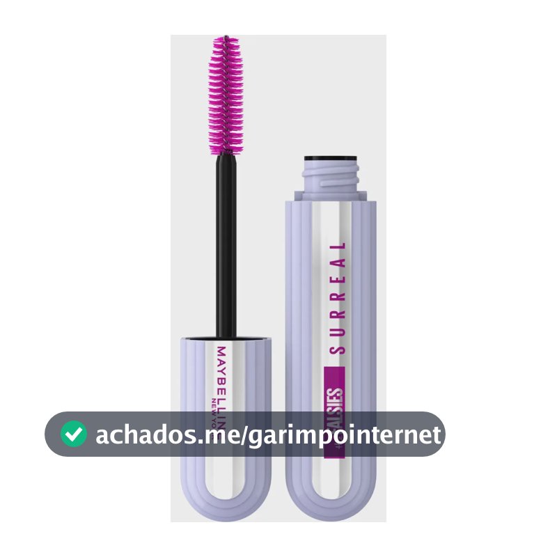 Máscara de Cílios Efeito 3D Lavável com Mix de Fibras Ultra-Longas Aplicador 6 Mil Cerdas Até 24h de Duração Volumizadora e Alongadora Cor Preta NY The Falsies Surreal Maybelline NY 10ml