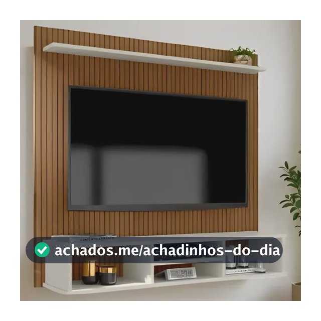 Prateleira Estante Home Painel Tv Até 50 Ripado 3d Everest
