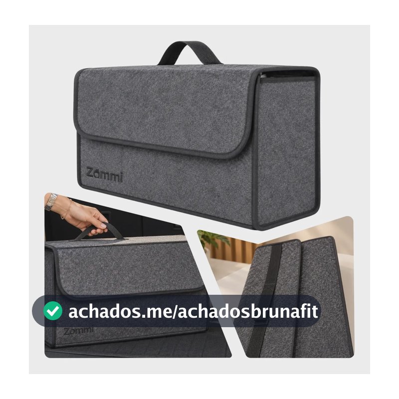 Organizador Veicular Multiuso Porta-malas Carro Acessórios Cinza-escuro