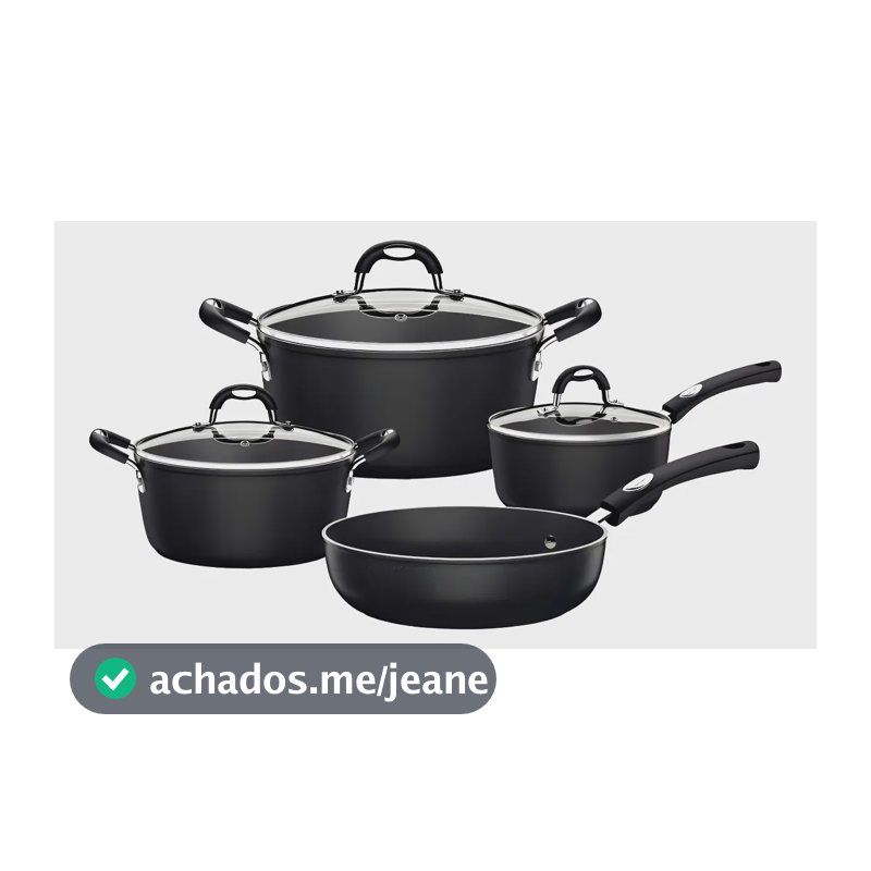 Jogo De Panelas Mônaco Induction Antiaderente Starflon Premium 4 Peças Preto Tramontina 28799