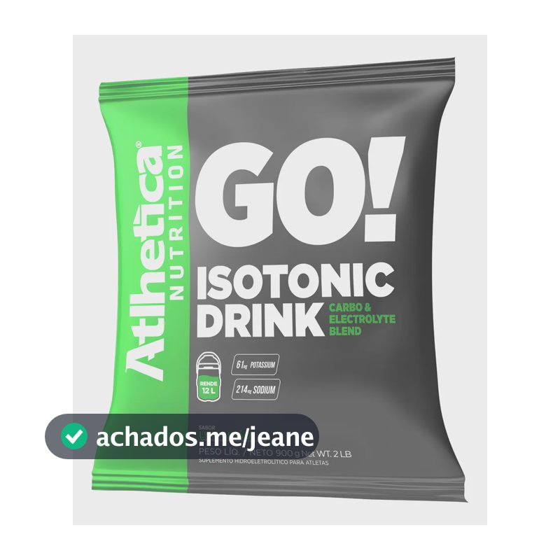 Go! Isotonic Drink 900g Atlhetica Nutrition Sabor Lima Limão