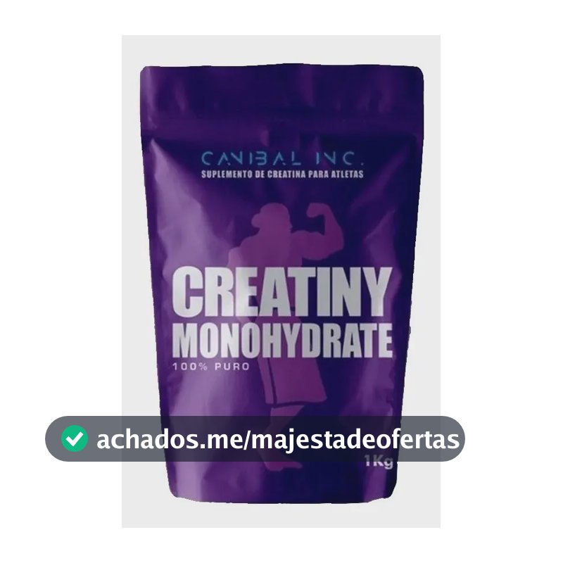 Creatina Monohidratada Canibal Inc 1kg Pó Sabor Natural Sem Glúten