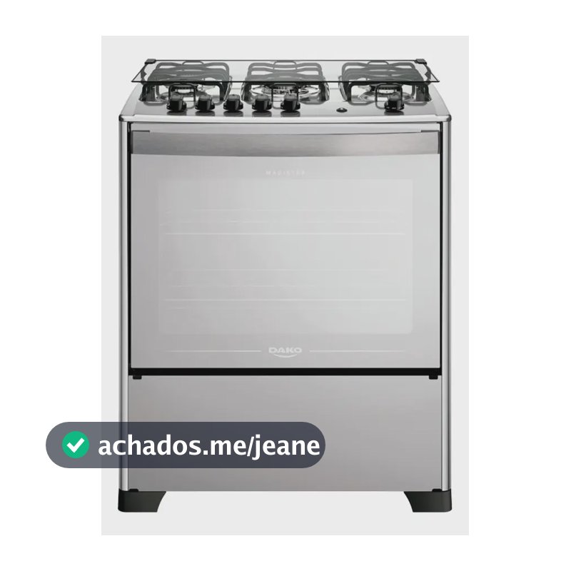 Fogão 5 Bocas Dako Magister Espelhado Mesa Inox Style Bivolt