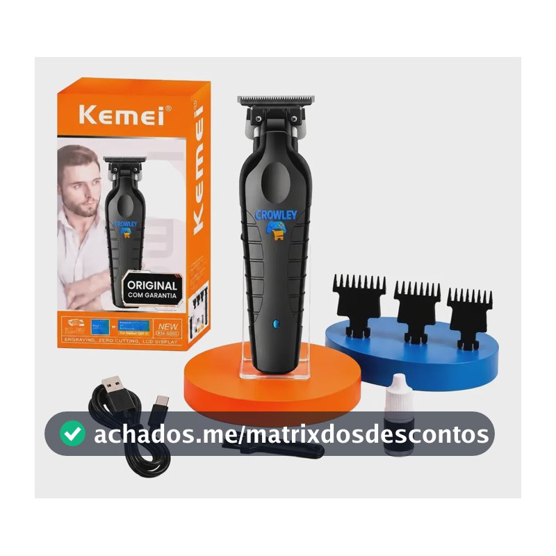 Máquina De Acabamento Profissional Kemei Km-2299 0gap Bivolt Black 127/220v