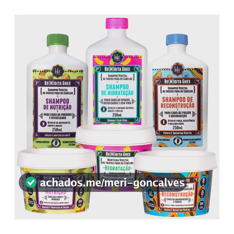 Kit Cronograma Ghee 3 Shampoo +3 Mascara 100 g Lola Cosmetics