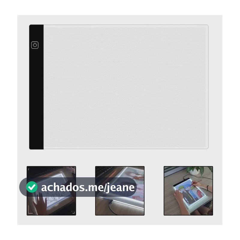 Mesa Luz Prancheta Led 3 Níveis Desenho Transposição A4 Usb