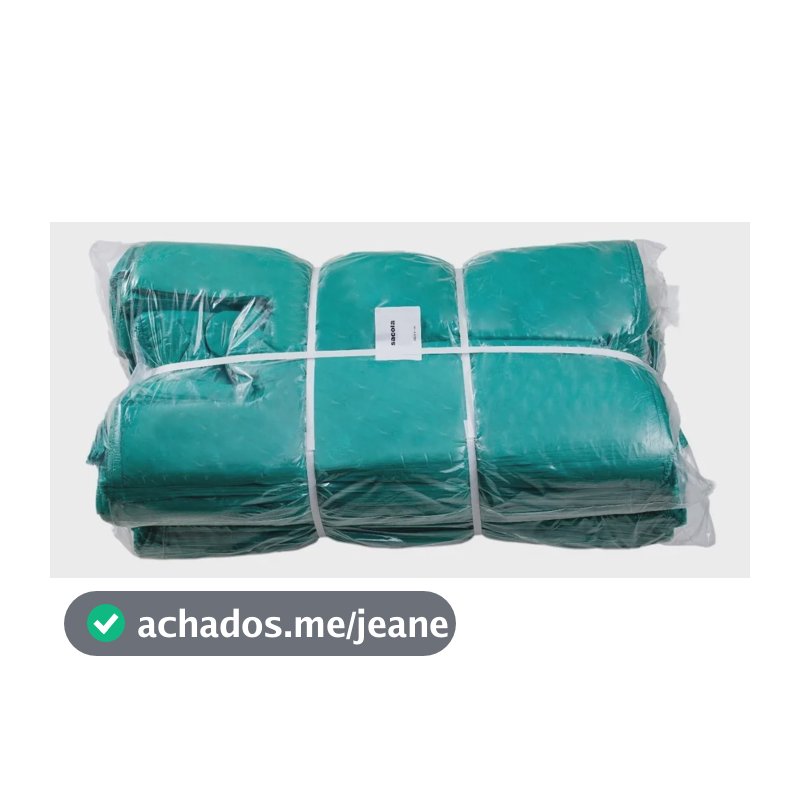 Sacola Plástica Reforçada Verde Grossa 60x80 Kit Com 125 Unidades 4kg