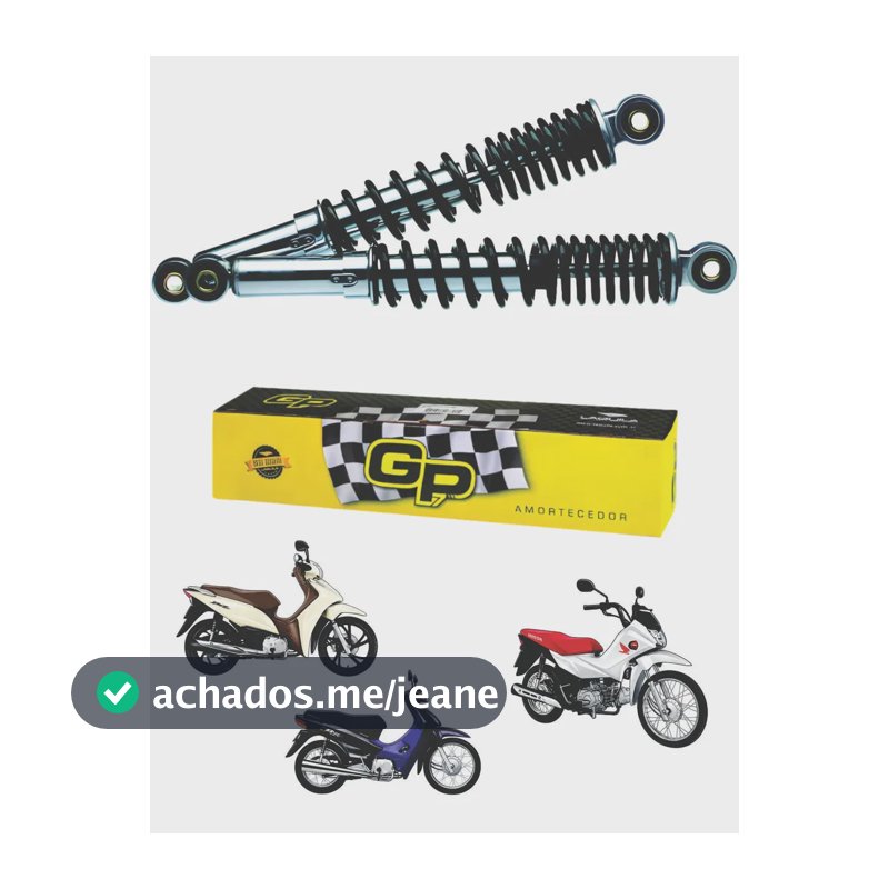 Par Amortecedor Traseiro Honda Biz 100/110/125 Pop 100/110