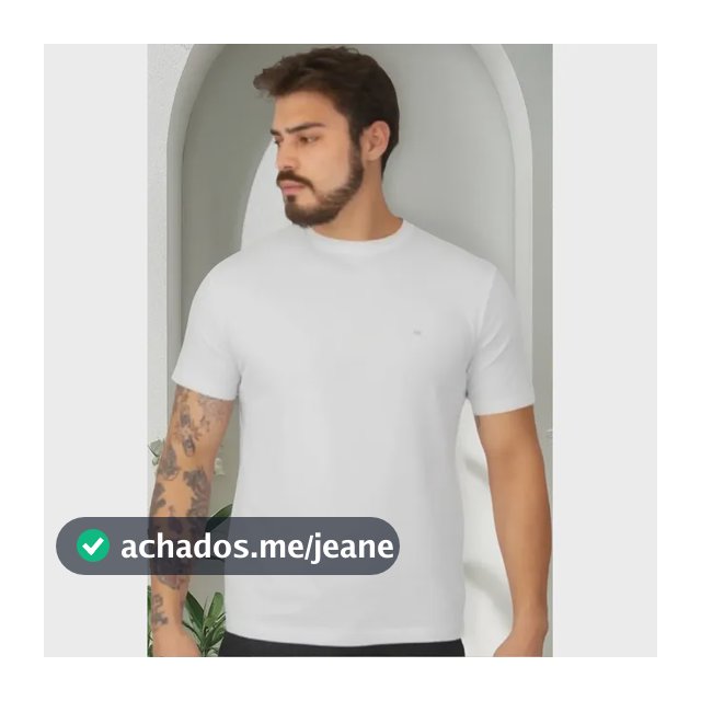 Camiseta Calvin Klein Meia Malha Basica Upper Ck Branca