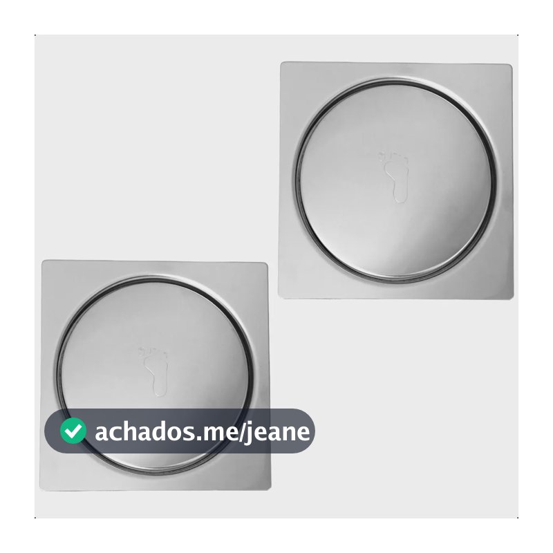 Kit 2 Ralo Click Inteligente 10x10 Cromado Em Aço Inox