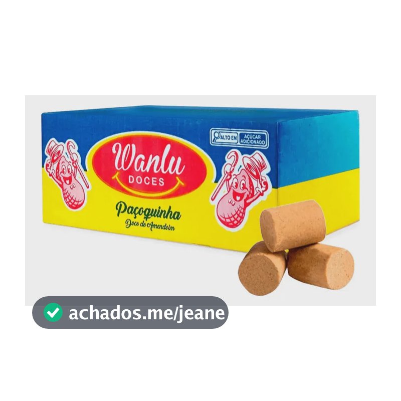 Paçoca Rolha Embalada C/100un Caixa - Wanlu Doces 1.5 Kg