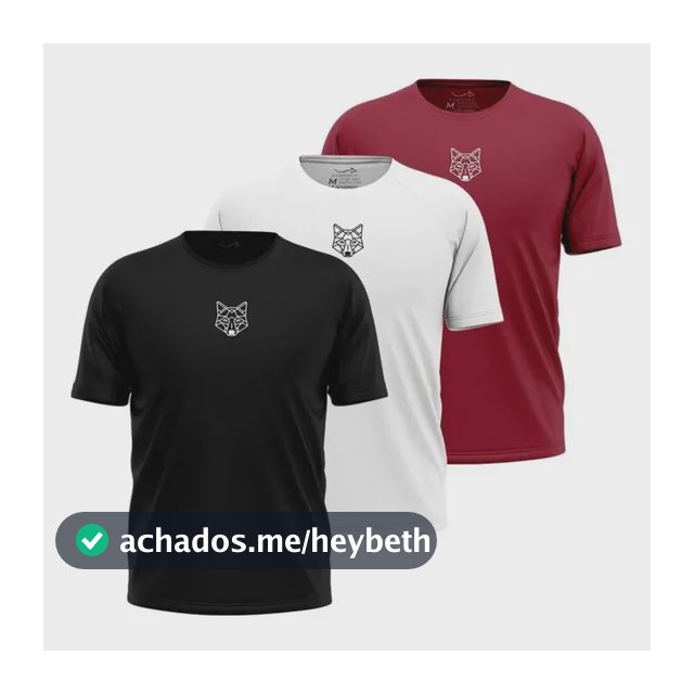 Kit 3 Camisetas Masculina Dry Alpha Lobo Geométrico