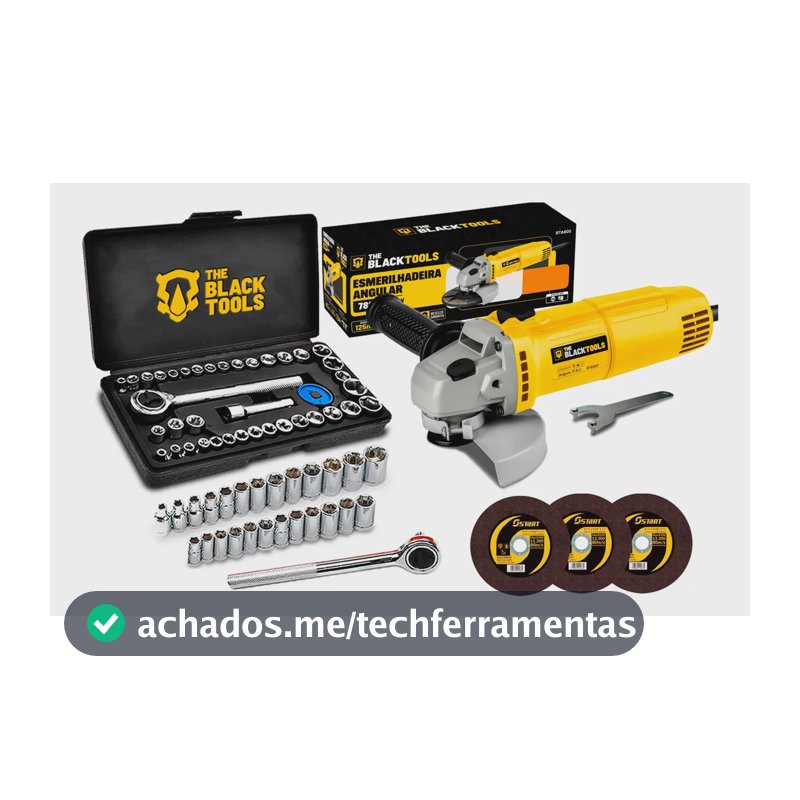 Lixadeira Esmerilhadeira Profissional 4.1/2 Com Jogo 40 Pçs Amarelo 220v 60hz