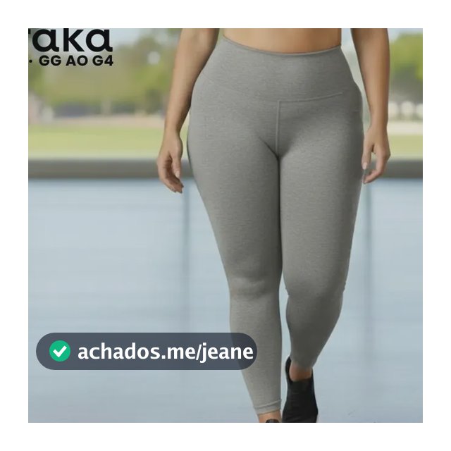 Calça Legging Plus Size Feminina Zero Transparência Cós Alto