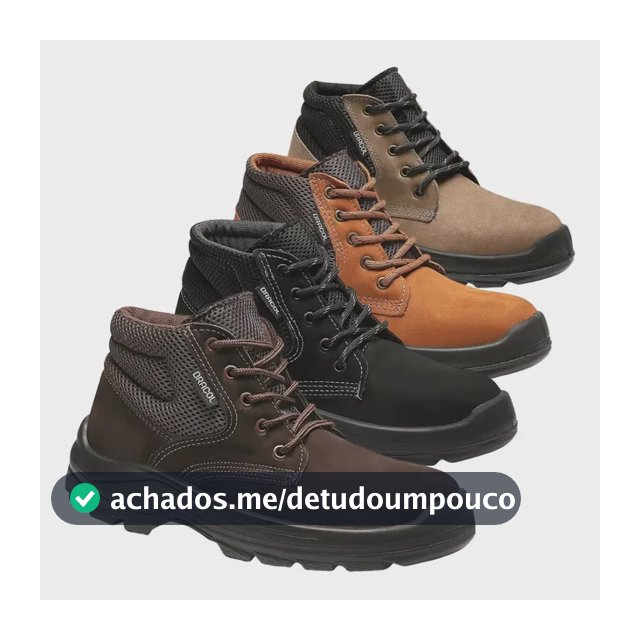 Bota Botina Segurança Bracol Sapato Coturno Nobuck Com Ca