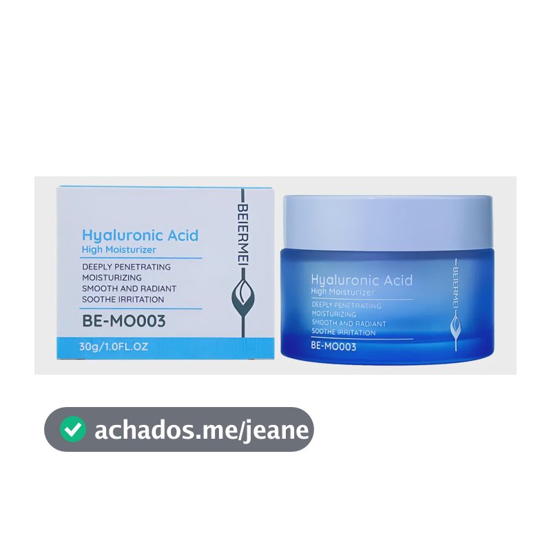 Creme Facial BeiErMei Ácido Hialurônico Hidratante Vegano 30ml